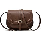 AFKOMST Crossbody Bags for Women,Small Saddle Purse and Boho Cross Body Handbags,Vegan Leather