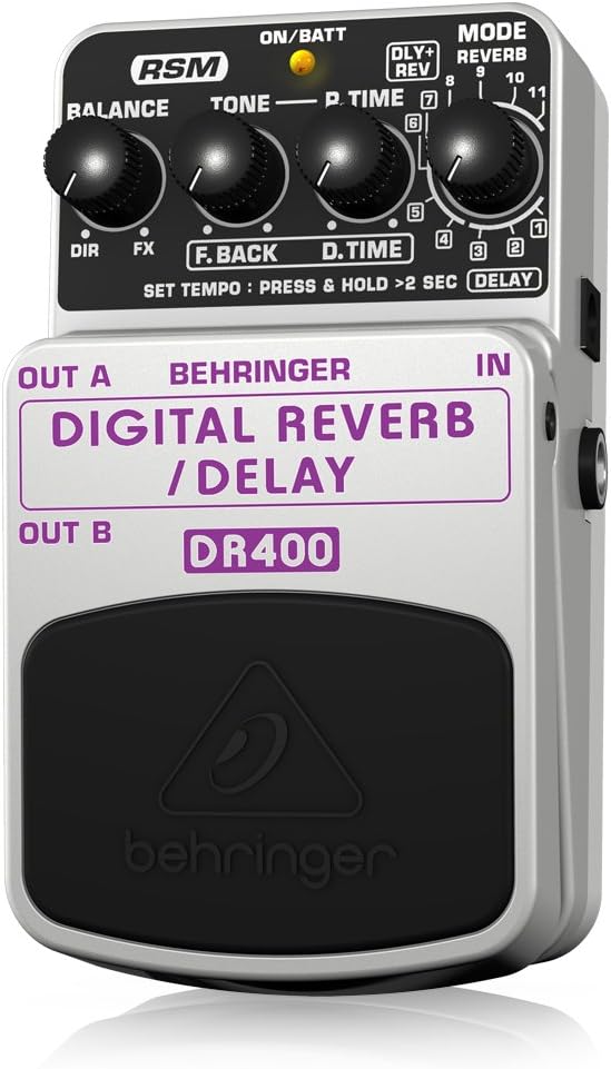 Behringer DR400 Digital Reverb/Delay Effects Pedal Amazon.co.uk Musical Instruments