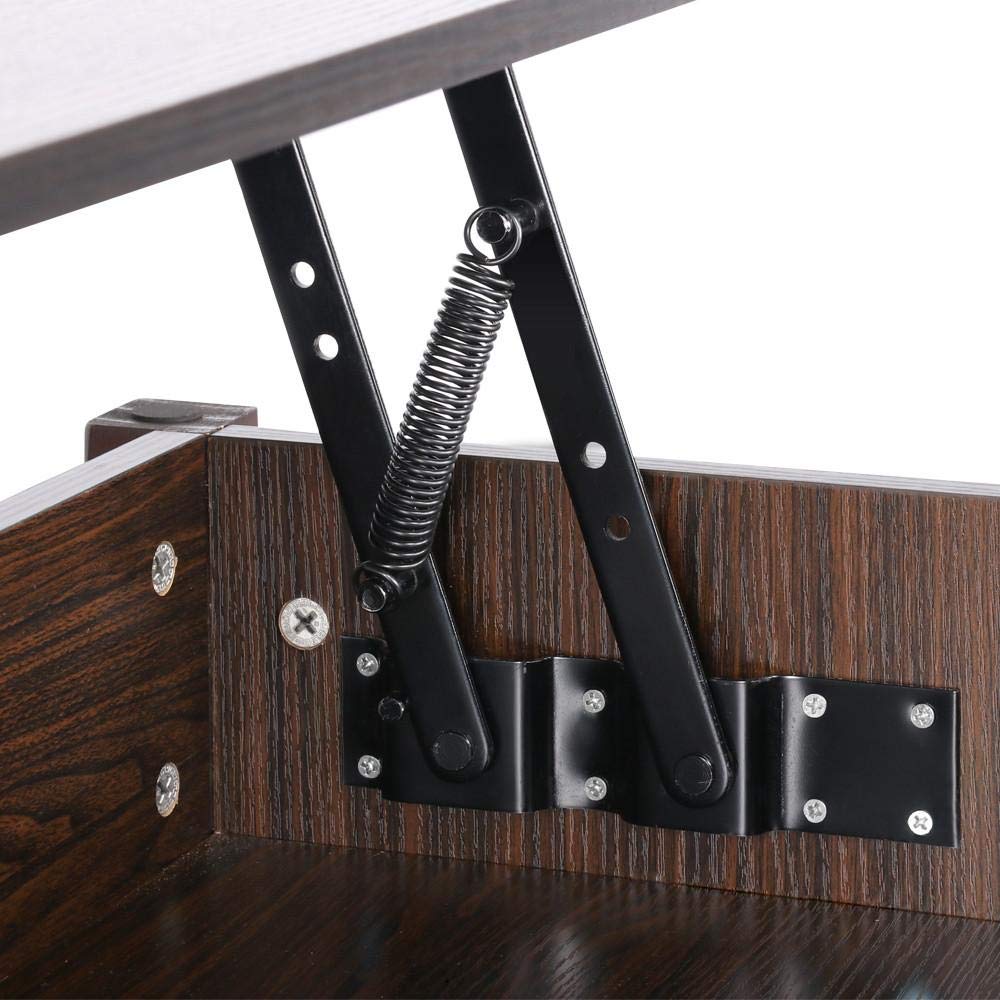 Yaheetech Living Room Slide Top Trunk Coffee Table with Storage Box & 2 Drawers Side Table Parlor Coffee, Espresso Finish