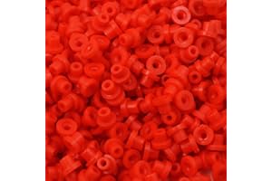 ITATOO® 200pcs Soft Tattoo Grommets Rubber Tattoo Nipples for Tattoo Needles N201087 (Red)