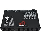 Massive Audio EQ4 | 4-Band Car Audio Equalizer - in-Dash Equalizer with Subwoofer Control, 8V Line Driver &amp; Adjustable Fader for Premium Sound Tuning