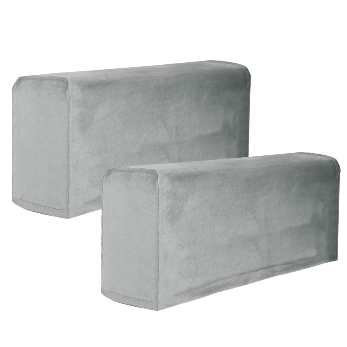 LIOOBO 2Pcs Couch Sofa Armrest Covers Stretch Sofa Slipcover Furniture Protector Armchair Armrest Protective Cover Sleeve for Recliner Sofa Grey