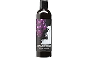 Earthly Body Edible Massage Oil Gusing Grape, 8 Ounce