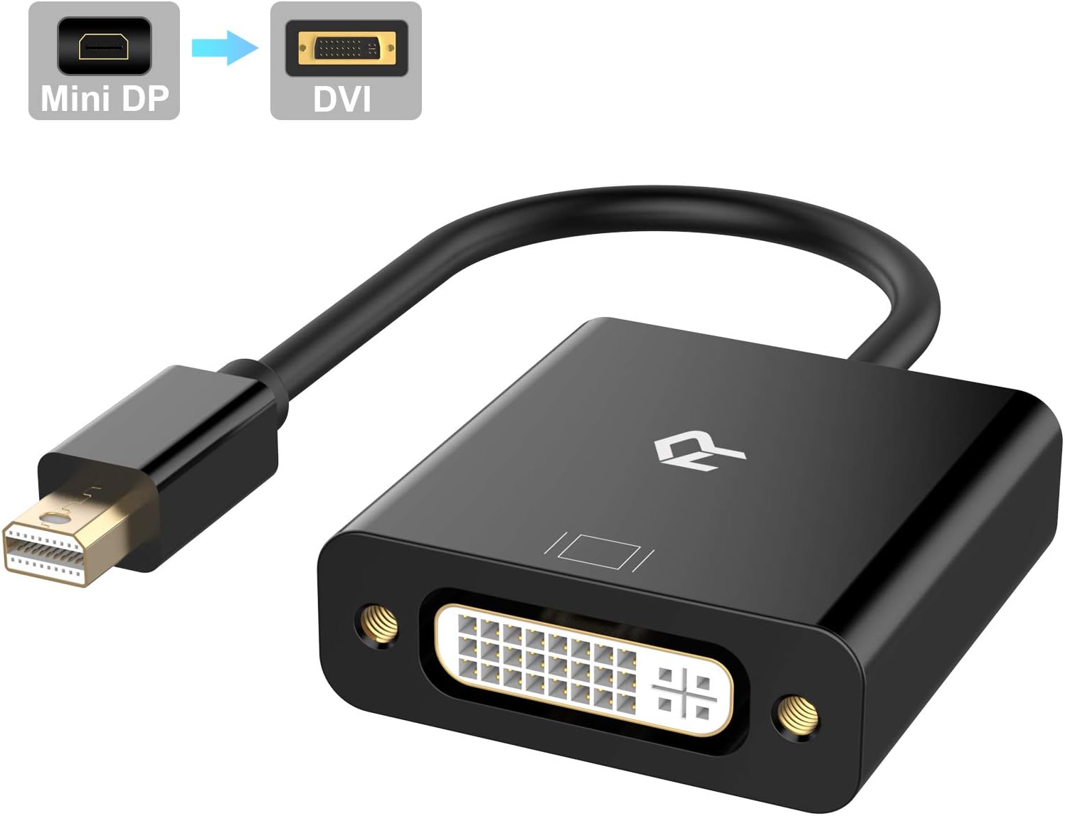 Rankie Mini DisplayPort (Mini DP) to DVI Adapter, Thunderbolt Port