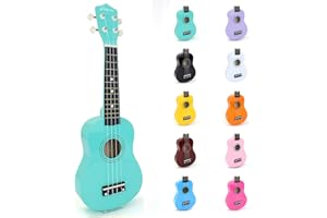 Amdini Varnish Soprano Wood Ukulele 21 inch Starter Uke Hawaii Small Guitar for Students and Beginners