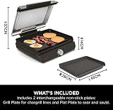 Ninja Sizzle Low Smoke Electric Indoor Grill Grey GR101UK 1460W view 2