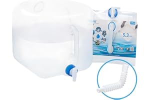 ITRAZ Collapsible Water Container Jug, 5.3 Gallon No BPA Camping Water Carrier Bag with Spigot for Hiking Backpacking RV Outdoors & Emergency, Foldable Portable Survival Kits Used in Hurricane Tonardo