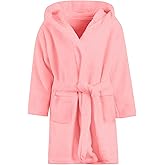 Umeyda Girls Fleece Hooded Robes, Warm Printed Bath Robe for Kids Soft Fuzzy Bathrobe for Gifts