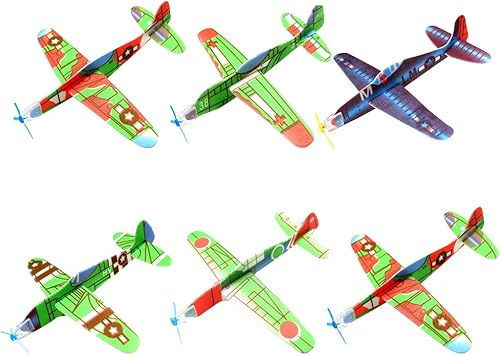 Toyvian Niños Que lanzan Aviones de Juguete para niños Deportes al Aire Libre Que vuelan Aviones de Espuma de Juguete DIY Juguetes Hechos a Mano 6 Piezas (Color Mezclado): Amazon.es: Juguetes y