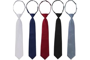 kilofly Pre-tied Adjustable Neck Strap Tie Boys Baby Necktie Value Set of 5