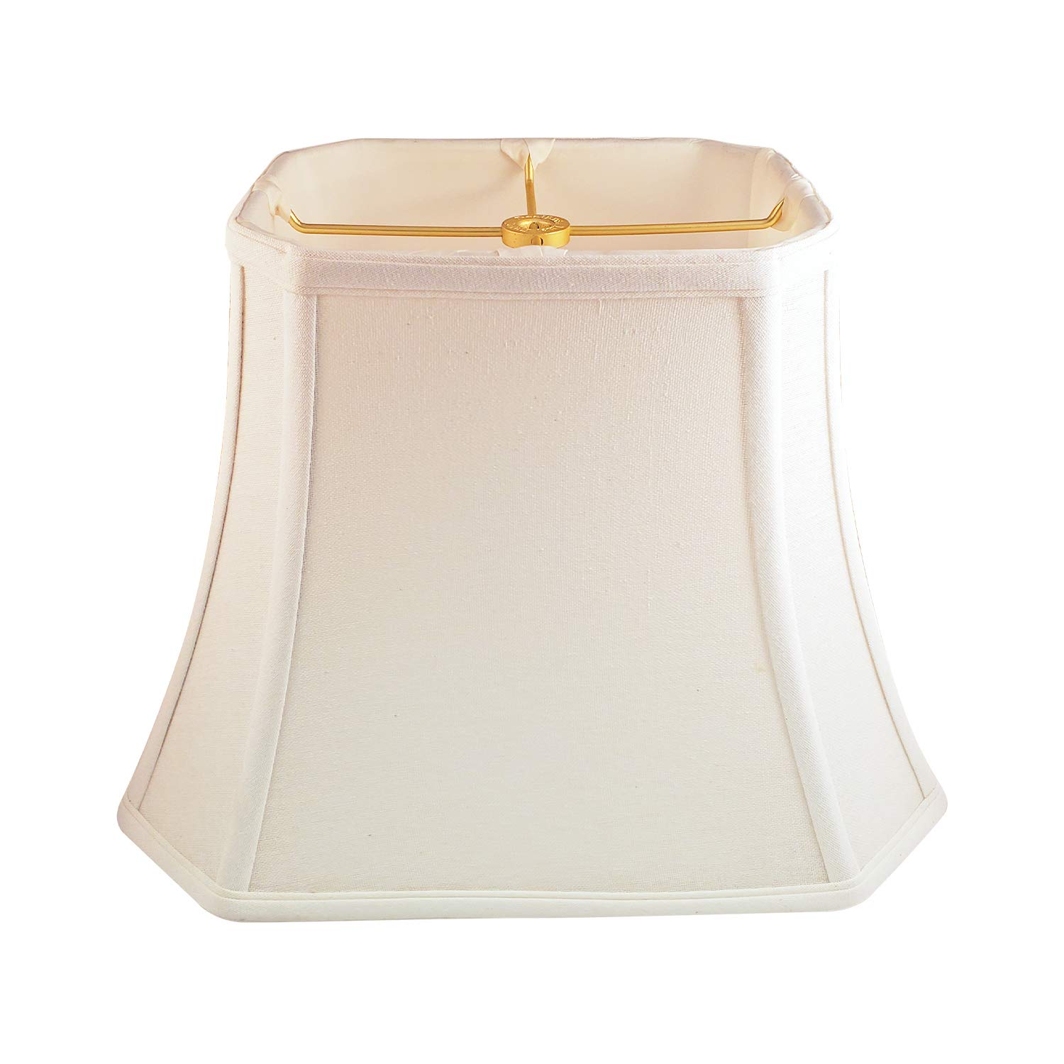 Royal Designs Rectangle Cut Corner Lamp Shade, Linen White, (5 x 6.5) x (8 x 12) x 10 โ image 1