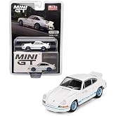 Collectibles Diecast Model Car Compatible with Mini GT 1:64 Porsche 911 Carrera RS 2.7 Grand Prix White with Blue Livery Limited Edition MGT00715