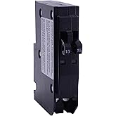 Schneider Electric - Square D, Tandem Mini Circuit Breaker, Qo, 2 x 1 Pole at 15A, 120/240Vac, 10kA, Plug-in Mounting, Hacr R