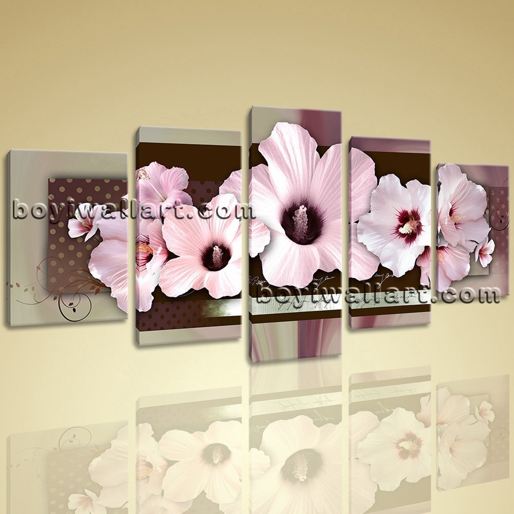 Large Beautiful Flower Wall Art Print Modern Canvas Living