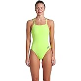 Arena Womens Solid Team Swimsuit Challenge Back MaxLife Open Back Bathing Suit Athletic Swimwear