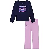 Under Armour girls 2-piece Long Sleeve Tee and Leggings Set, Soft & Comfortable