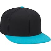 OTTO Wool Blend Twill Square Flat Visor SNAP 6 Panel Snapback Hat