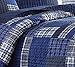 Eddie Bauer - Queen Quilt Set, Reversible Cotton Bedding with Matching Shams, Lightweight Home Decor for All Seasons (Eastmont Navy, Queen)