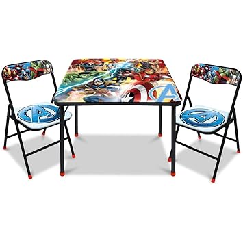 Marvel Avengers 3 Piece Square Table And Chair Set