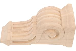 GETAJGHSD Wooden Corbel Corner Moulding 8X17X8Cm Practical Wood Appliques for Rustic Furniture and Wall Decor
