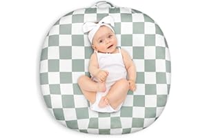 DILIMI Newborn Lounger Cover, Ultra Soft & Breathable, Green Checkerboard, Perfect Fit for Boppy Lounger, Machine Washable
