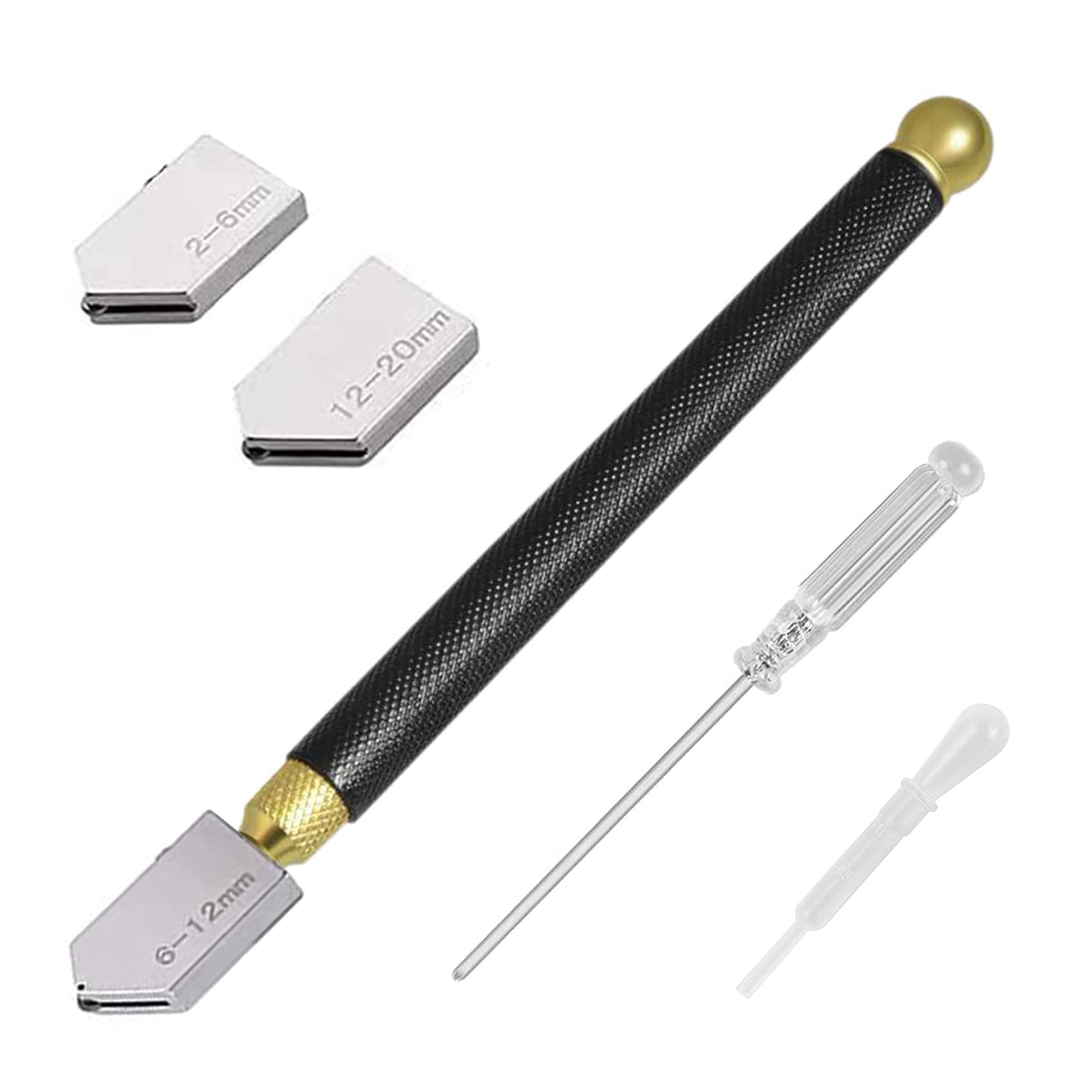 iJiZuo Glass Cutter Kit - Professional 2mm-20mm Cutting Head, Oil Feed Carbide Tip for Glass, Tiles, Mirror, Mosaic