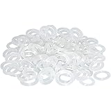 ThreeBulls 120Pcs Clear Rubber O-Ring Switch Dampeners Keycap White for Cherry MX Key Switch Keyboards Dampers