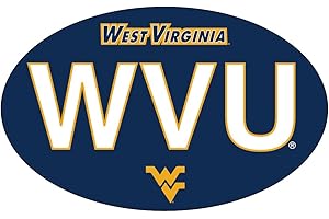 R AND R IMPORTS West Virginia Mountaineers Oval Magnet Single Officially Licensed Collegiate Product
