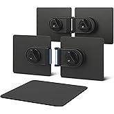 2 Packs Universal Monitor Connection Bracket Magnetic Monitor Alignment Clips for All Computer Monitors Curved and Flat Screen Strong Adhesive Monitor Alignment Bracket with Mouse Pad