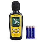 URCERI Noise Decibel Meter with 35dB-135dB Digital Sound Level Tester, Max/Min/Hold Mode, Temperature Measurer, Large LCD Color Screen Backlit Display, Battery Included, Black & Yellow