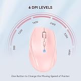 TECKNET Classic Bluetooth Mouse 4800 DPI Wireless 6 DPI Levels Long Battery Life view 2