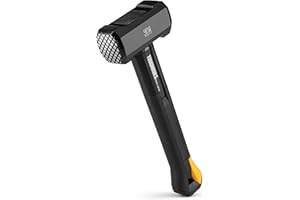 ToughBuilt – 3 lb. Fiberglass Drilling Hammer, Heavy-Duty Mini Sledge Hammer Drop-Forged Steel Head, Shock-Absorbing Fiberglass Handle, Precision Balance, Anti-Vibration Grip (TB-H1-1DR-F3)