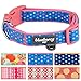 Blueberry Pet 6 Patterns Multicolor Polka Dot Neoprene Padded Adjustable Dog Collar in Brink Pink, Medium, Neck 14.5