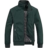 perdontoo Men's Casual Shell Jacket Zip Up Windbreaker Outdoor Recreation Coat