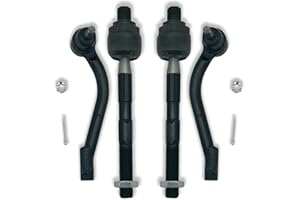 Koxot 4pcs Front Inner & Outer Tie Rod Ends Kit Fit for Hyundai Santa Fe 2007 2008 2009 2010 2011 2012, Fit for Kia Sorento 2011 2012 2013 | EV800231 ES800035 ES800055