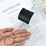 TONIFUL 1mm Black Nylon Cord Satin String for Jewelry Making 100m Beading Thread view 4