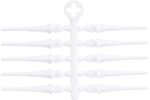 コスモダーツ(COSMO DARTS) Cosmodarts Fit Point Plus Tip, White, 50 Count
