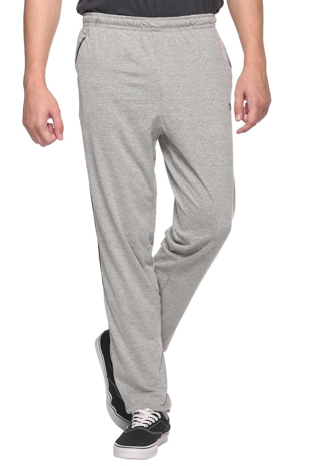 colors & blends - cotton track pants with zipper cross-pocket