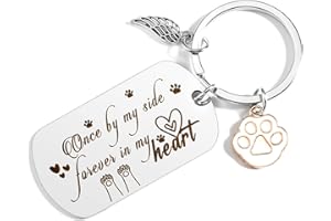 FFNMU Pet Memorial Gifts For Dogs Cats Cute Keychain Pet Loss Gifts Dog Memory Gifts Cat Memorial Gifts Cat Dog Bereavement Gifts For Loss Of Pet Cat Dog Loss Sympathy Gift Keychain Accessories