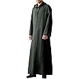 YAOHUOLE Long Sleeve Kaftan Thobe Button down Men Thobe with Pocket Big and Tall Kaftan Muslim Men Thobe