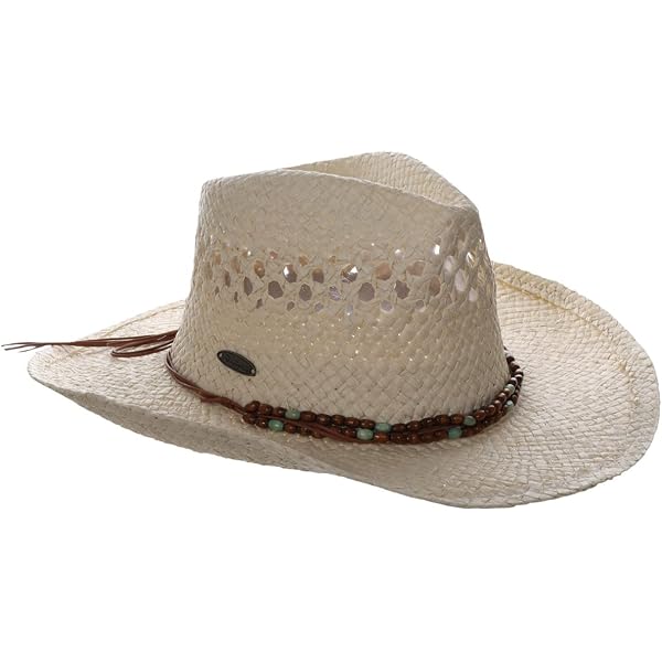 Trendy Apparel Shop Paper Braid Wide Wire Brim Cowboy Hat 