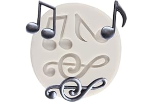 QDMOLDS Music Note Fondant Mold for Cake Decorating Cupcake Topper Candy Chocolate Gum Paste Polymer Clay Set of 1