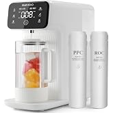 Slevoo Countertop RO Water Filter System with Remineralization, TDS Display | 6-Stage RO Filtration &bull;4:1 Pure to Drain Ratio &bull; 4L Tank &bull; Glass Pitcher &bull;Portable Design &bull;Reverse Osmosis Water Filter