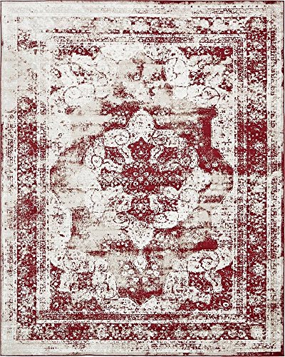 Unique Loom Sofia Collection Burgundy 8 x 10 Area Rug (8' x 10')