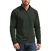 RGJU Mens Quarter Zip Pullover Fleece, Outdoor Half Zipper Jacket 1/4 Zipped Thermal Sweatshirt Regular Fitted