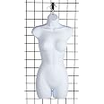 Female Molded Black Shirt Form – Fits Women's Sizes 5-10, Display Mannequin For Clothing
