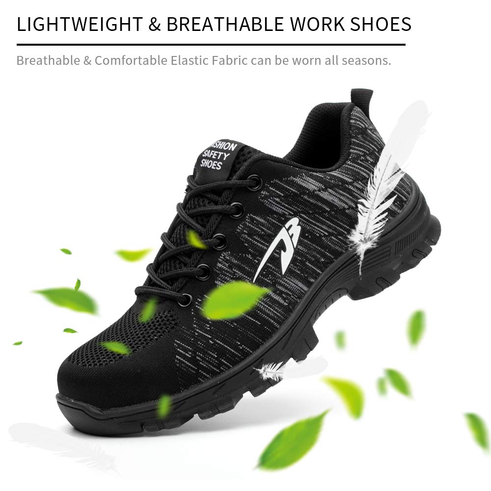 Amazon Com Men Steel Toe Safety Work Shoes Mesh Breathable