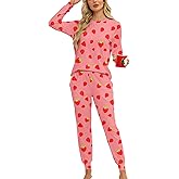 KFUBUO Women's Pajama Sets Long Sleeve Sleepwear and Jogger 2 Piece Lounge Set