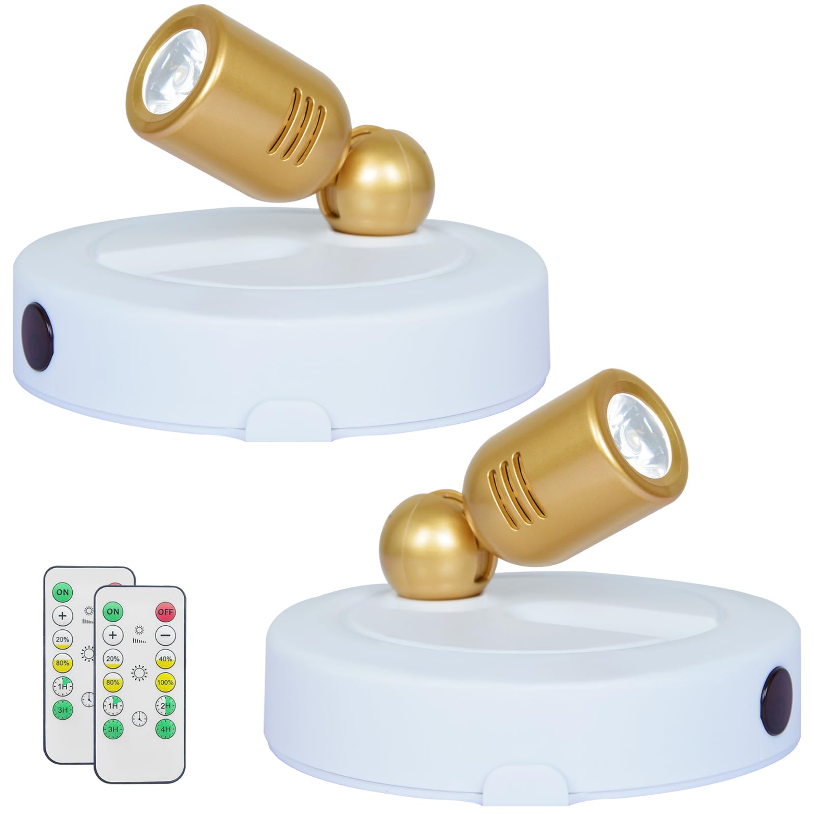 Photo 1 of HAMVIDNE LED Spotlight Indoor, Battery Operated Spotlights with Remote, Up Lights for Plants, Dimmable Tree Spotlight, Picture Lights for Wall Art Display Dartboard Painting Artwork Accent Frames