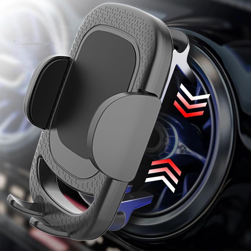 Mercedes Phone Holder for Mercedes Benz A/C Class A180/200 C180/200/260/300, GLB/GLC, Audi A1, Reinforced Car Phone Holder Spring Clip for Round Air Vent, Circular Vent Cradle for iPhone Samsung